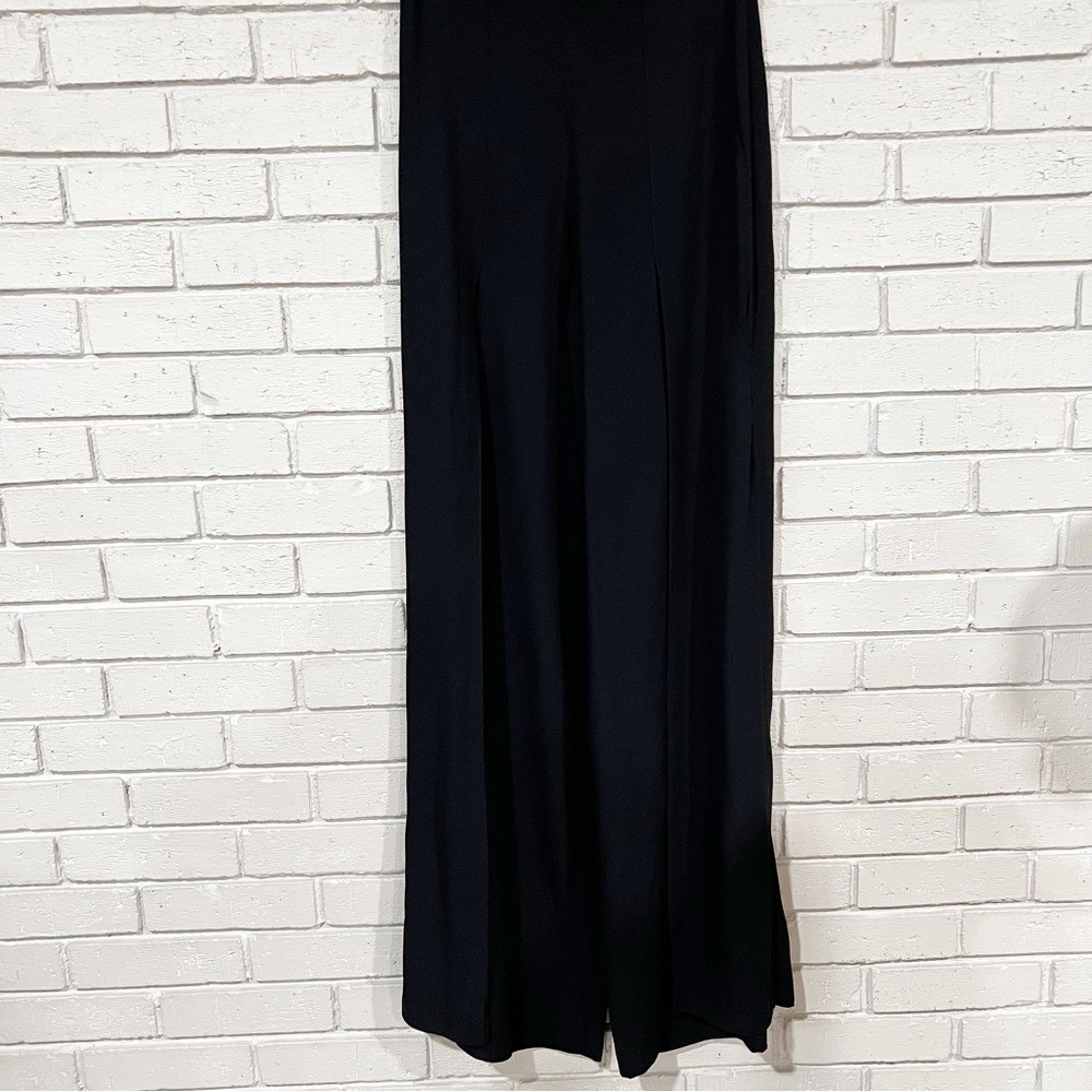 Ralph Lauren Collection Black Wide Leg Side Slit Trousers Old Money NWT 2